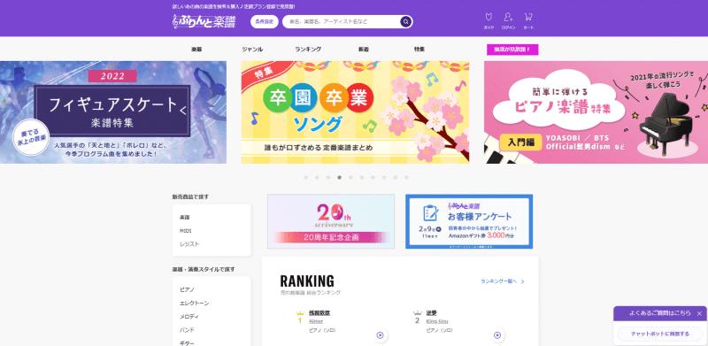 ぷりんと楽譜