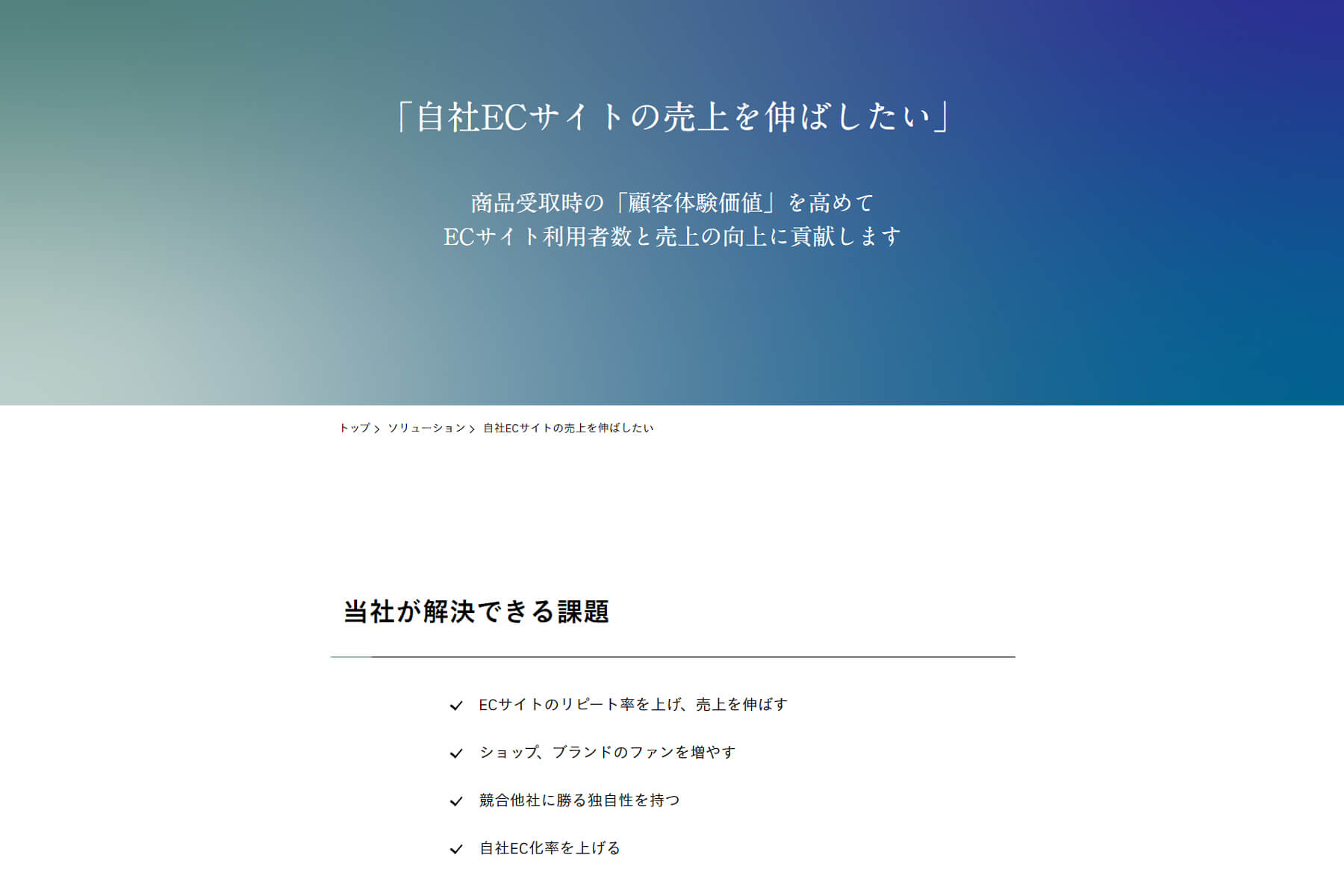 ソリューションページ